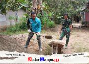 Puasa Ramadhan Tak Surutkan Semangat Satgas TMMD ke-127 Selesaikan Rehab Rumah Ibadah Desa Barimbun