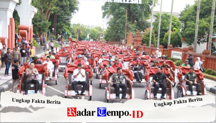 Presiden Salurkan 220 Becak Listrik di Nganjuk, Kapolres Ingatkan Larangan Modifikasi yang Ganggu Faktor Keselamatan
