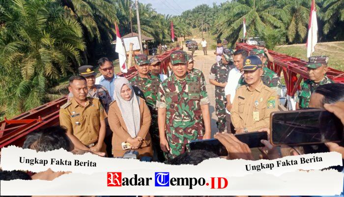 Sinergi TNI – PTPN IV PalmCo Bangun Jembatan Bailey, Akses 3 Desa Langkat Pulih