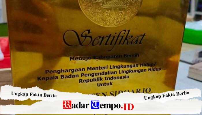 Sidoarjo Masuk 10 Terbaik Nasional dalam Pengelolaan Sampah, Raih Sertifikat Menuju Kota Bersih