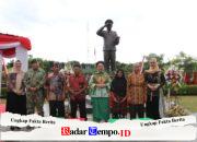 Pangdivif 2 Kostrad Resmikan Patung H.M. Soeharto di Brigif 6/TSB