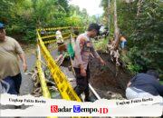 Pasang Police Line, Polres Lumajang Tangani Longsor di Tempursari Kendaraan Berat Dilarang Melintas
