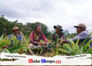 Disela Kesibukan, Satgas TMMD KE-127 Kodim 0808/Blitar Jalin Keakraban Bersama Petani Di Desa Krisik