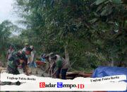 Babinsa Beringin Gotong Royong Bersama Warga Cor Jalan Setapak