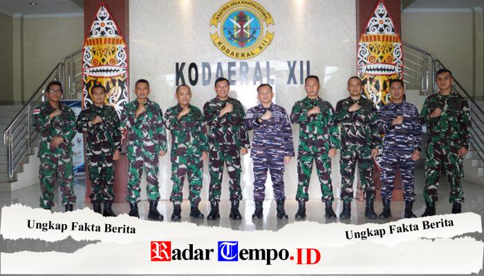 Perkuat Sinergi Pengamanan Laut, Dankodaeral XII Terima Courtesy Call Danguskamla Koarmada I