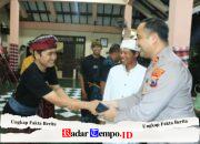 Kapolres Gresik Silaturahmi ke Pura Kerta Bumi, Perkuat Kerukunan Antarumat Beragama Jelang Nyepi dan Takbiran