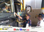 Polres Tegal Laksanakan Ramp Check Bus Pariwisata di Pool Dedy Jaya