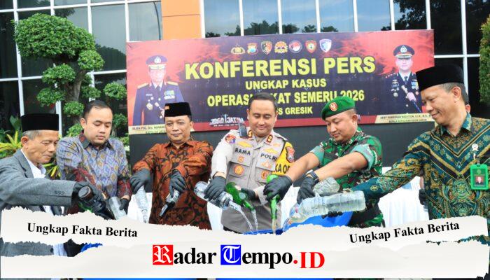 Ops Pekat Semeru 2026: Polres Gresik Ungkap 78 Kasus, 85 Tersangka Diamankan