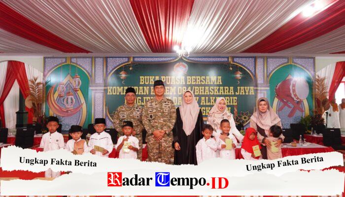 Danrem 084/Bhaskara Jaya Gelar Safari Ramadhan dan Santuni Anak Yatim di Kodim 0829/Bangkalan