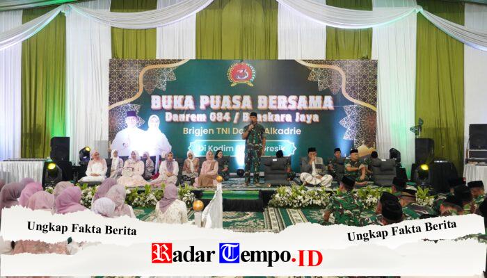 Safari Ramadhan di Kodim 0817/Gresik, Danrem 084/Bhaskara Jaya Pererat Silaturahmi dengan Prajurit dan Persit