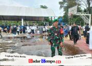 Babinsa dan Bhabinkamtibmas Jaga Kondusifitas Sholat Idul Fitri di Barabai