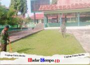 Ciptakan Lingkungan Asri, Kodim 1008/Tabalong Laksanakan Pembersihan Makodim