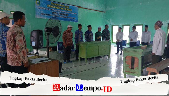 Tingkatkan Sinergi Dengan Pemerintahan Desa, Koptu Irwan Hadir Dalam Pelantikan Perangkat Desa Binaannya