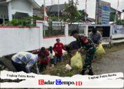 Babinsa Hadir di Tengah Masyarakat, Pembersihan Kuburan di Banua Jingah Berjalan Lancar