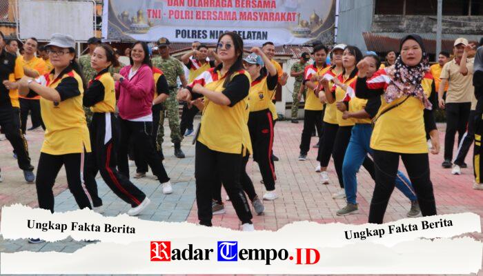 Idul Fitri Telah Usai Polres Nias Selatan Menggelar Kegiatan Halal Bihalal dan Olahraga Bersama dengan TNI Serta Masyarakat Nias Selatan