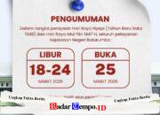 Pelayanan Kejari Bulukumba Libur Saat Nyepi dan Idul Fitri, Kembali Buka 25 Maret 2026