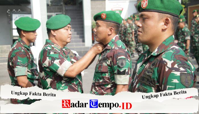 25 Personel Kodim 0808/Blitar Naik Pangkat, Wujud Apresiasi Dan Tuntutan Profesionalisme