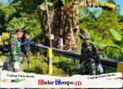 Koramil 1008-04/Tanta–Murung Pudak Bersinergi Bersihkan Lingkungan di Belimbing Raya