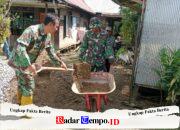 Kebersamaan TNI-Rakyat Jadi Kunci Distribusi Material Jembatan Garuda