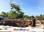 Permudah Mobilisasi Dalam Pembangunan Jembatan Garuda Personel Kodim 1009/Tla Membuat Rakit Sederhana