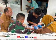 Babinsa Furzam Dampingi Posyandu Rahmad, Warga Bukat Antusias Ikuti Layanan Kesehatan