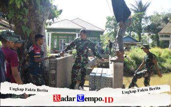 Sinergi TNI dan Masyarakat, Pembangunan Jembatan Garuda Berjalan Lancar