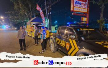 Cegah Balap Liar dan Gangguan Kamtibmas Dini Hari, Jajaran Polsek Polres Pamekasan Gencarkan Patroli Blue Light