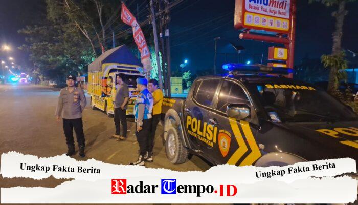 Cegah Balap Liar dan Gangguan Kamtibmas Dini Hari, Jajaran Polsek Polres Pamekasan Gencarkan Patroli Blue Light