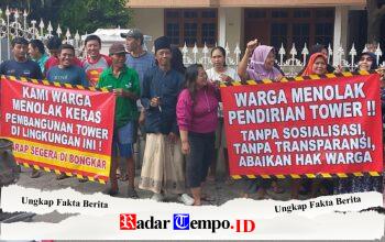 Polemik Tower BTS Pagerwojo, Warga Tuding Pemdes Tebang Pilih Kompensasi dan Abaikan Hak Lingkungan