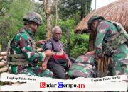 Hadir Untuk Negeri, Satgas Yonif 521/DY Berikan Pelayanan Kesehatan di Distrik Kelila