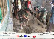 Sinergi TNI dan Warga, Persiapan Pengecoran Jembatan Garuda Berjalan Lancar