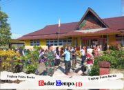 Jaga Kebugaran, Anggota Koramil 01/Sambas Senam Bersama Guru dan Siswa Sekolah Dasar