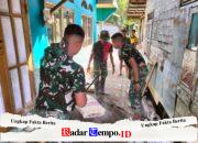 Penuh Semangat, TNI dan Warga Lanjutkan Pembangunan Jembatan Garuda