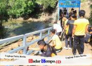 Polres Ngawi Rampungkan Perbaikan Jembatan Merah Putih Presisi di Blandongan