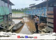 Antisipasi Banjir, Polsek Banama Tingang Pantau Debit Air Sungai Kahayan