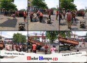 PEMKO SURABAYA PERBAIKI JALAN RUSAK DI JL. TIDAR KELURAHAN TEMBOK DUKUH