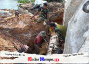 Angkur Box Mengeras Sempurna, Personel Kodim 1009/Tanah Laut Lanjutkan Pemasangan Main Rope Bawah