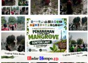 FORUM SURABAYA BERDAYA BERSAMA RELAWAN TANAM 3.000 BIBIT MANGROVE DI PESISIR SONTOH LAUT