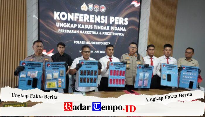 Polres Mojokerto Kota Ungkap Narkoba Temukan 330 Catride Vape Berisi Etomidate
