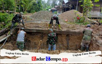 Aksi TNI dan Warga Wujudkan Jembatan Garuda yang Kokoh dan Aman