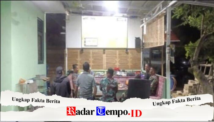 Piala Dunia Satukan Kebersamaan, Koramil Haruyan dan Warga Gelar Nobar