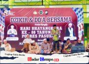 Dzikir dan Doa Bersama Hari Bhayangkara ke-80, Ribuan Jamaah Padati Masjid Agung Bangil