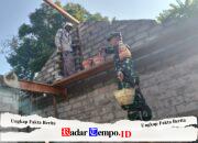 Wujudkan Hunian Layak, Babinsa Pakunden Bersama Warga Gotong Royong Renovasi Rumah RTLH