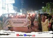Wakili Danramil 1208-05/Pemangkat, Sertu Kasidi Hadiri Pawai Obor Sambut Tahun Baru Islam 1448 Hijriah