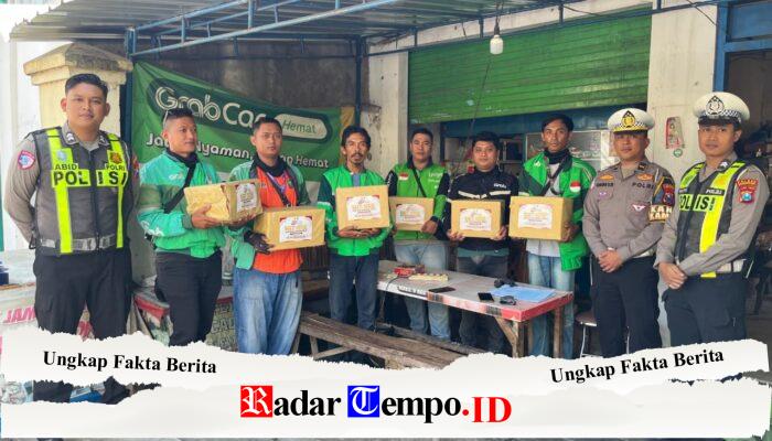 Satlantas Polres Bojonegoro Pererat Sinergitas dengan Komunitas Ojol Lewat Bakti Sosial dan Warung Ojol Kamtibmas