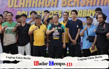 OLAHRAGA SEDULURAN AREK AREK SUROBOYO BERSAMA POLRESTABES SURABAYA MEMPERINGATI HARI BHAYANGKARA KE-80