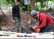 Cor Pondasi MCK TMMD Ke-129, Satgas Kodim 1208/Sambas Kebut Pembangunan Fasilitas Umum