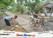 Rabat Beton Siap Di bangun, Warga Tempapan Hulu Gotong Royong Lansir Material