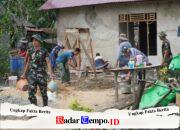 Semangat Gotong Royong Warnai Pengerjaan RTLH Program TMMD Reguler ke-129 Kodim 1208/Sambas