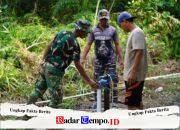 Satgas TMMD Reguler Ke-129 Kodim 1208/Sambas Pasang Mesin Pompa Air pada Sasaran Sumur Bor